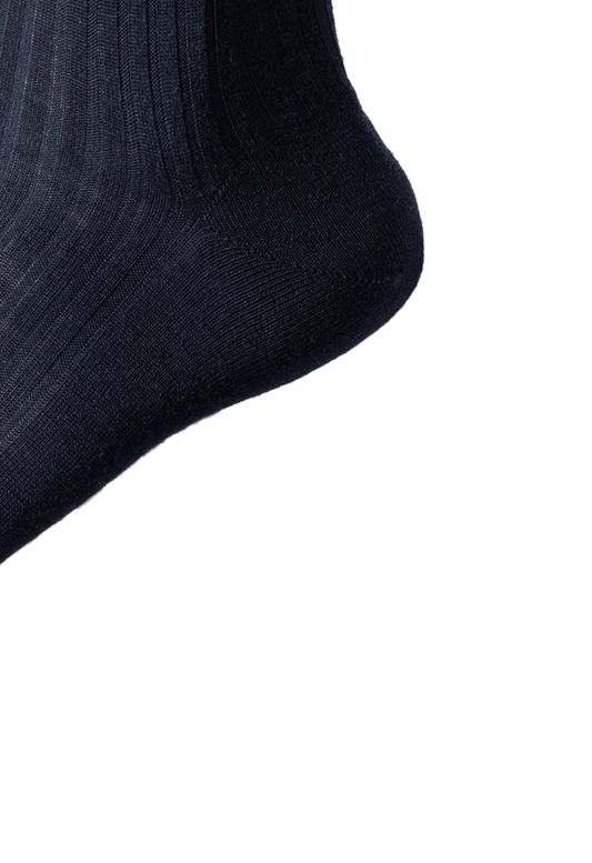 NOSOCKS long wool - donkerblauw - hiel