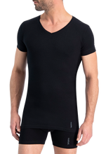 Load image into Gallery viewer, NOSHIRT lite - regular V - zwart