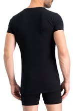 Load image into Gallery viewer, NOSHIRT original - deep V - zwart - achterkant