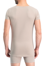 Load image into Gallery viewer, NOSHIRT performance - regular V - invisible khaki - achterkant