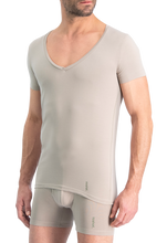 Load image into Gallery viewer, NOSHIRT original - deep V - invisible khaki
